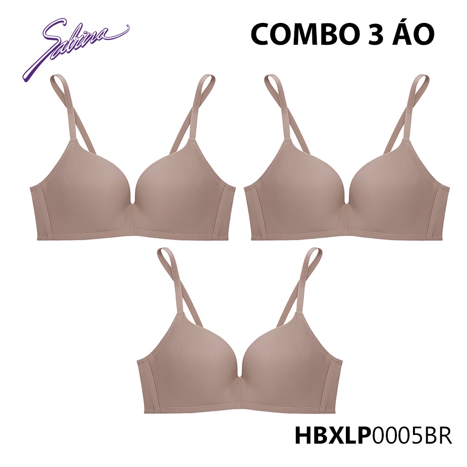 Combo 3 Áo Lót Không Gọng Mút Dày Siêu Nâng Ngực Màu Trơn Habpy Lady By Sabina HBXLP0005