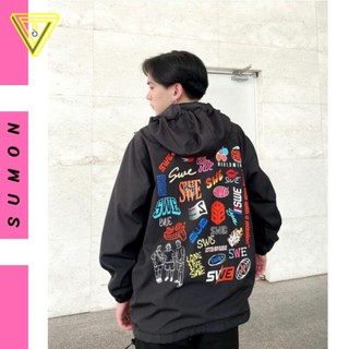 10-8 Áo Khoác Dù Chống Nắng  SWE LOGOS Ulzzang Nam Nữ Áo khoác dù cặp đôi phong cách Unisex Form Rộng -Sumon Shop