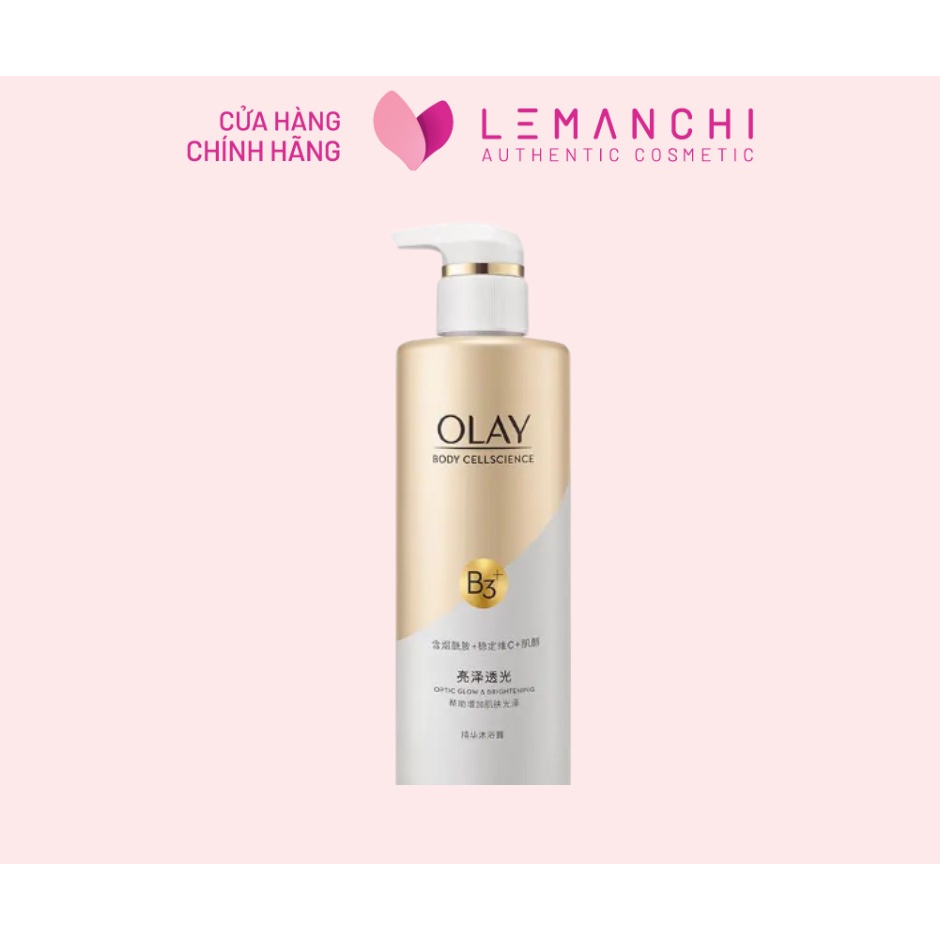 Sữa tắm OLAY B3+ Vitamin C trắng da 500ml Dưỡng trắng da từ sâu bên trong Nội địa trung