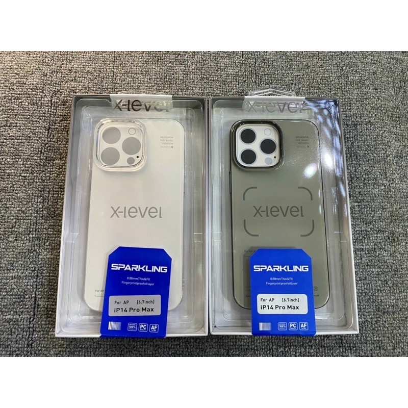 Ốp X-Level SPARKLING lưng cứng trong suốt ip15/ ip15 pro/ ip15 plus/ ip15 pro max