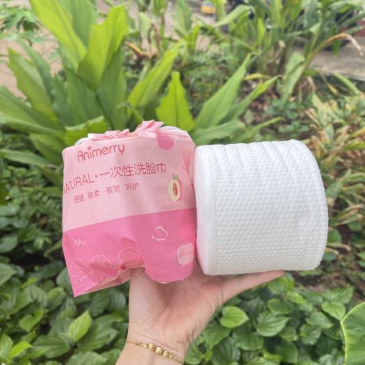 Khăn Lau Mặt Khô Animerry Dùng 1 Lần Tẩy Trang Siêu Mịn PINKWISH B420