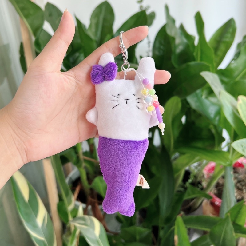 Gấu bông đình may Móc khóa Chí Mén dễ thương 12cm