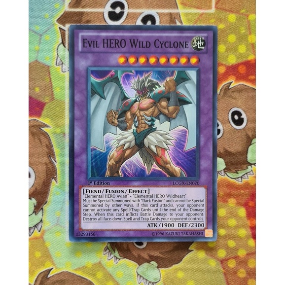Thẻ Bài Yugioh Monster Evil Hero Wild Cyclone - LCGX-EN070 - Super Rare