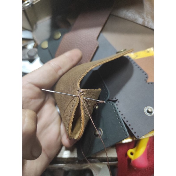 Phôi bao da zippo về tự khâu handmade