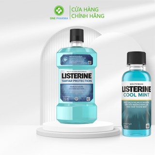 Nước súc miệng bạc hà listerine coolmint 250ml, 100ml