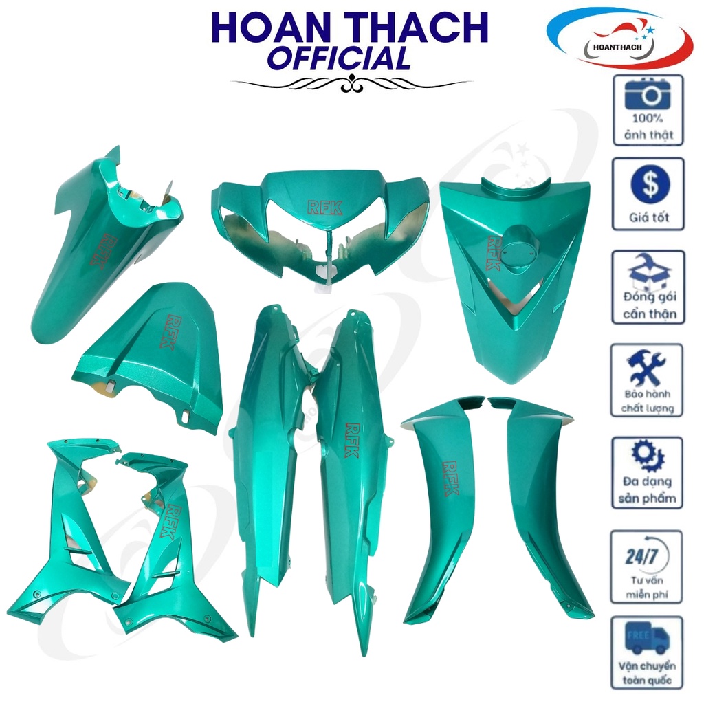 Dàn Áo xe máy Sirius Xanh Lục Bảo nhựa đài loan, HOANTHACH SP010389