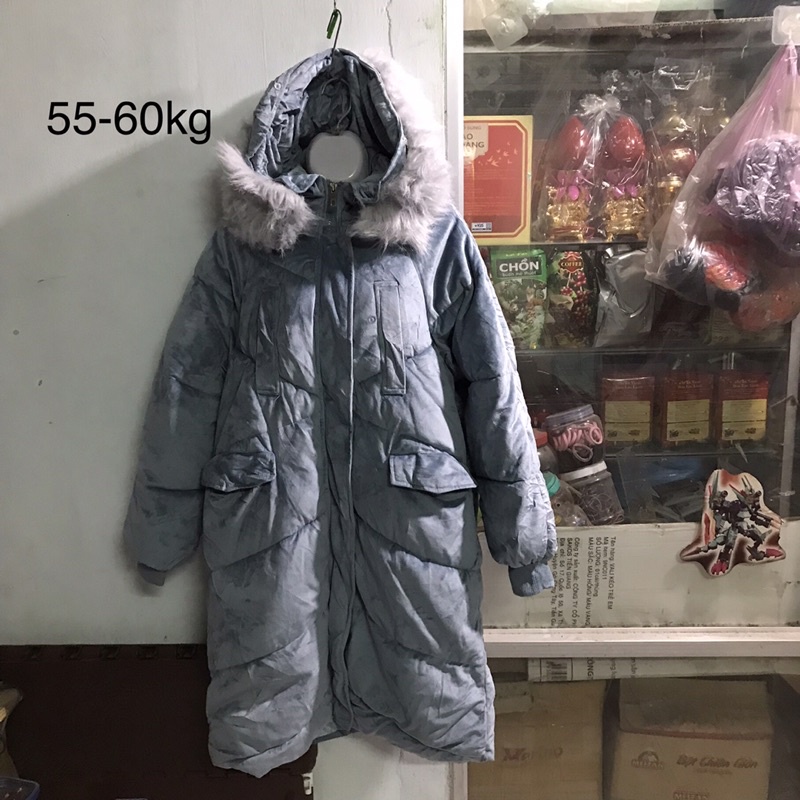 Hàng si tuyển.ÁO MĂNG TÔ PHAO BẰNG VẢI NHUNG CHO NỮ