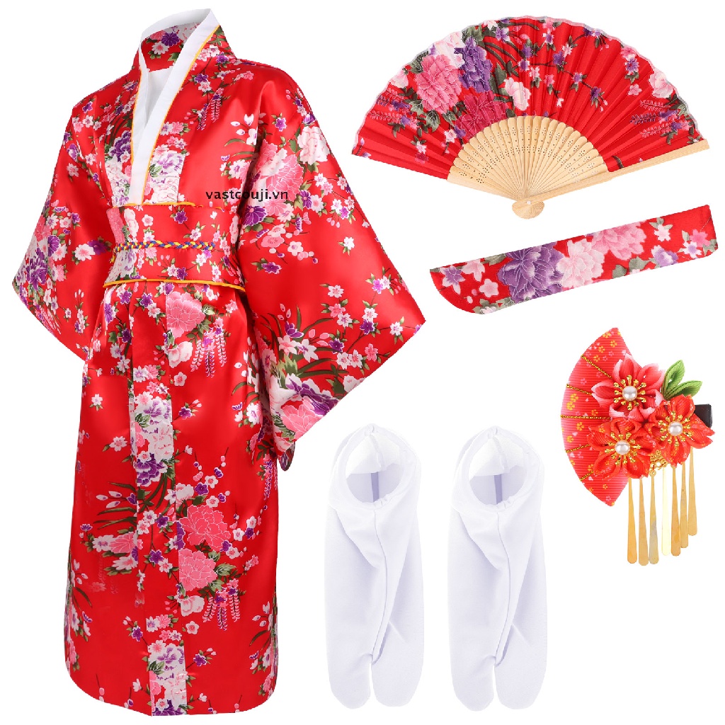 Đầm Kimono Truyền Thống Nhật Bản Xinh Xắn Cho Bé Gái