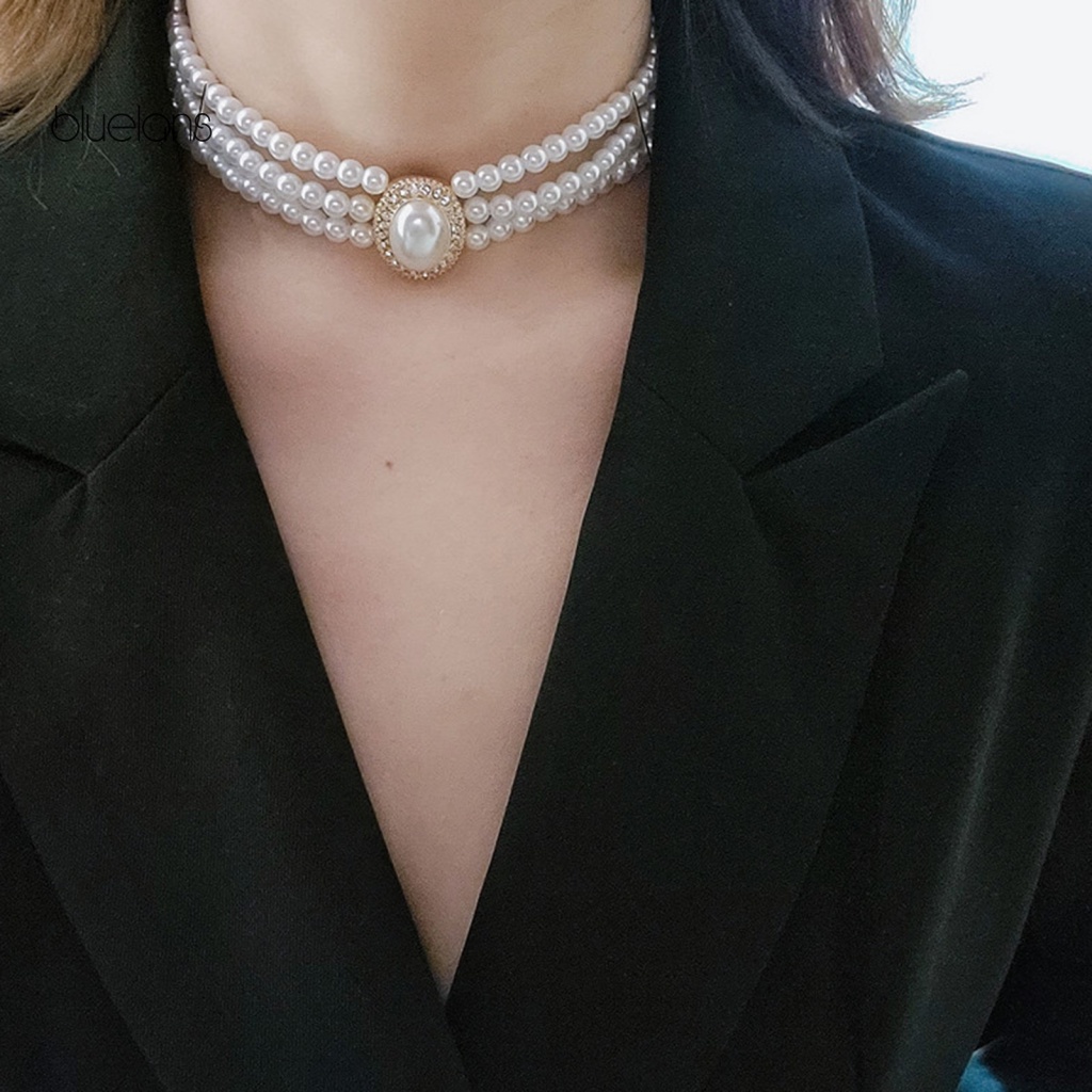 Vòng Cổ Choker Đính Ngọc Trai Nhân Tạo Thời Trang Dành Cho Nữ