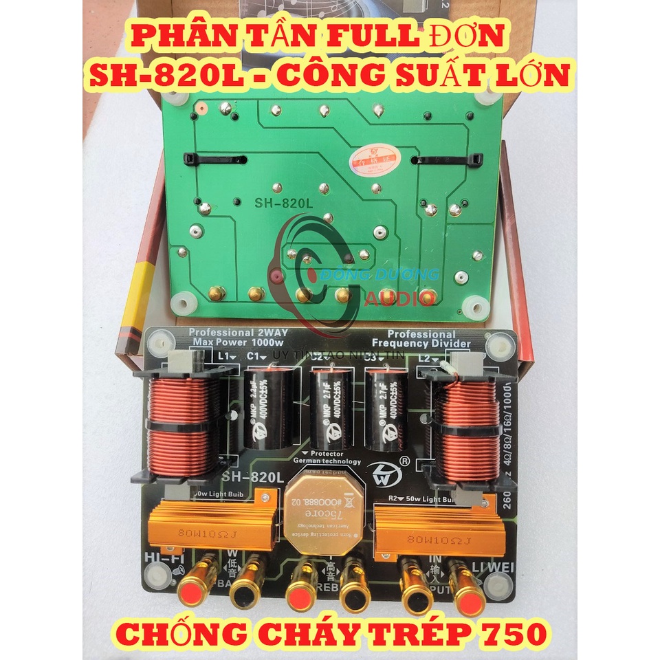 MẠCH PHÂN TẦN FULL ĐƠN SH820L - TÍCH HỢP CHỐNG CHÁY TRÉP 750 850 - GIÁ 1 CÁI - PHÂN TẦN 2 LOA SÂN KHẤU