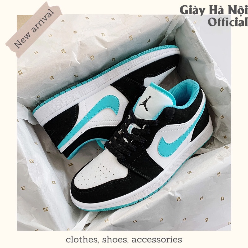 Giày Jordan Cổ Thấp Thể Thao Nam Nữ, Giày JD1 Xanh Ngọc Cổ Thấp Hàng Đẹp Full Box