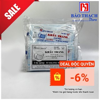 Túi khẩu trang Bảo Thạch 3 lớp xanh (50 cái riêng lẻ/ túi)