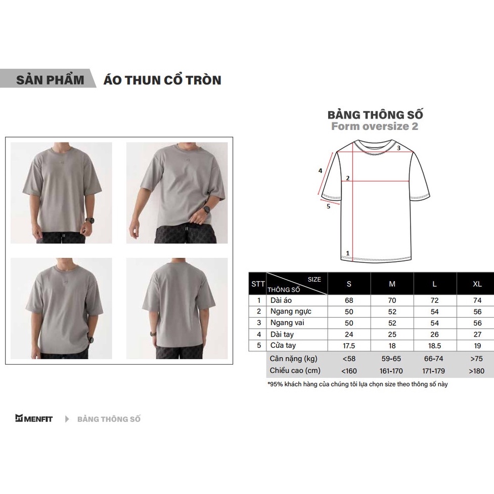 Áo Thun KỆ form Nhật 2210036 vải Cotton co giãn, dày dặn - MENFIT