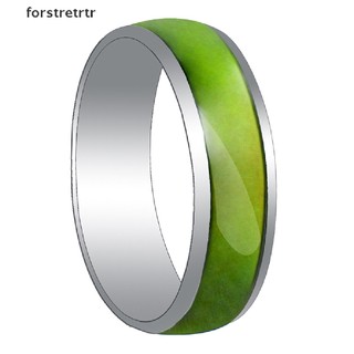 Forstretrtr Simple Light Couples Jewelry Rings Changing Color Mood Rings Feeling Emotion Temperature Ring Gift for Women Gothic Jewelry Rings EN