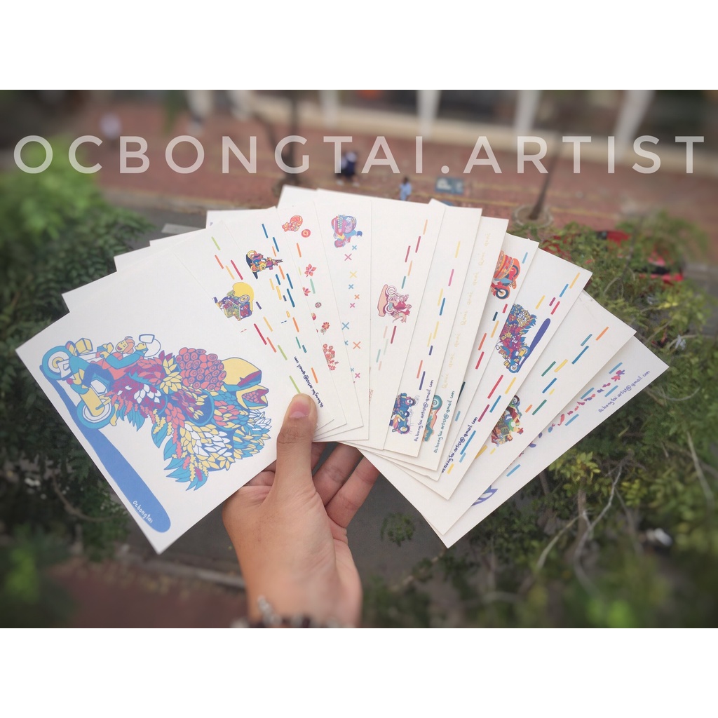 Postcard Bộ Xe Cộ Việt Nam Thú Vị  by ocbongtai.artist
