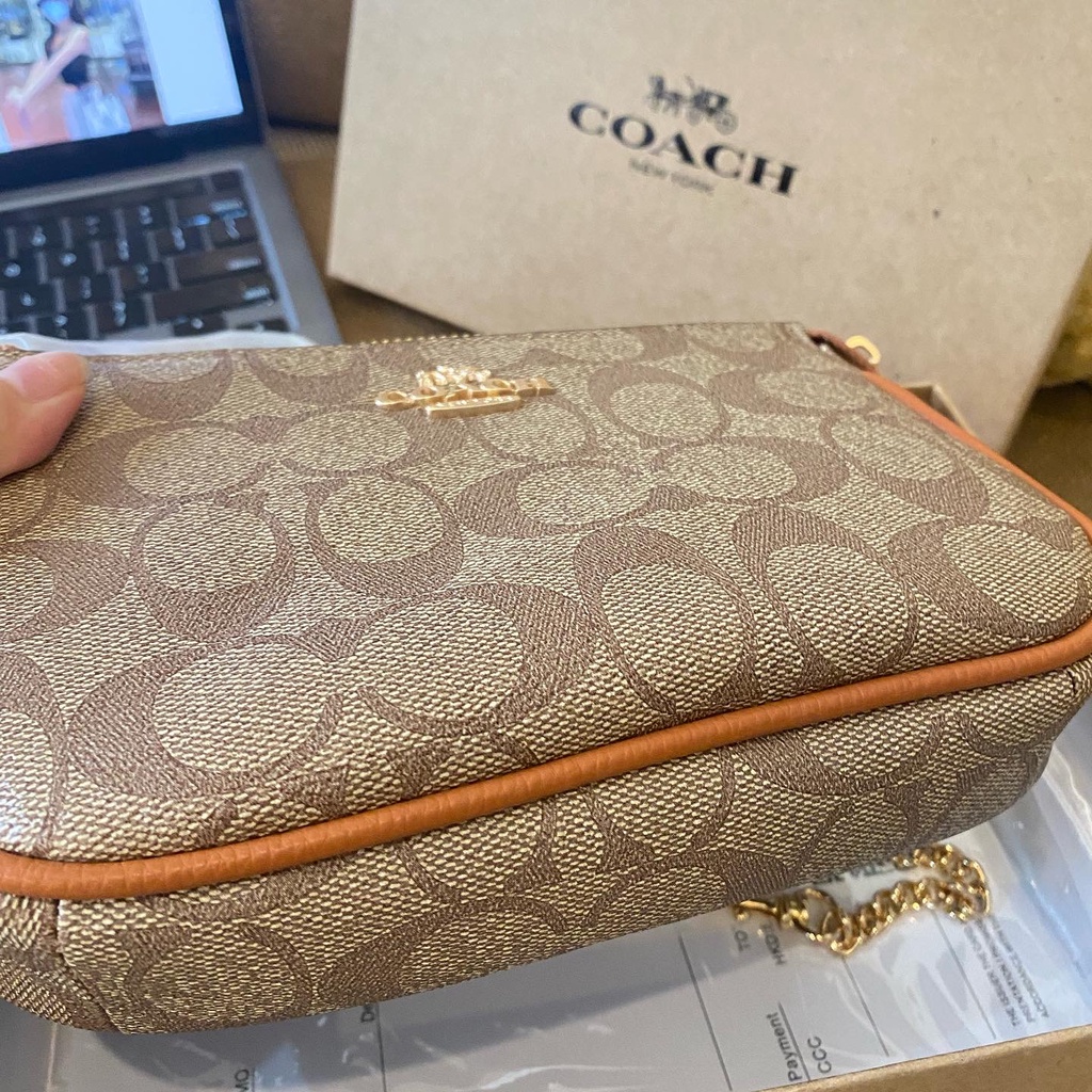 Túi đeo vai Coach dáng thuyền full hộp bill hãng