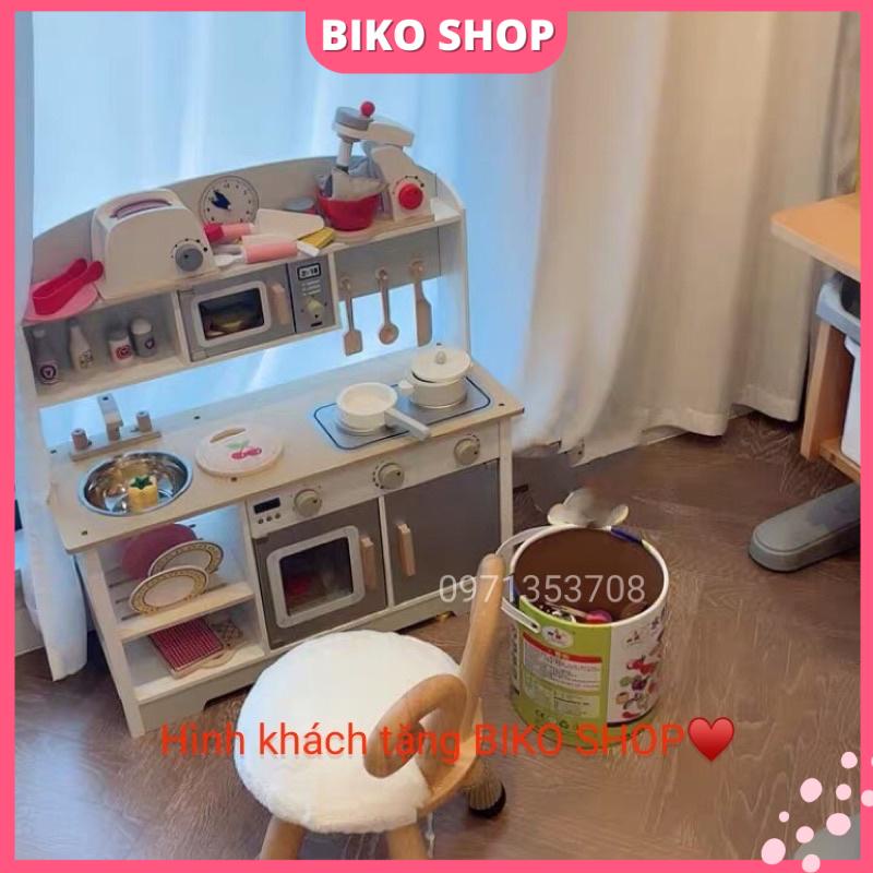 Đồ chơi bếp Lắp ghép màu ghi xám 86cm - Đồ chơi gỗ cho bé - Biko Shop