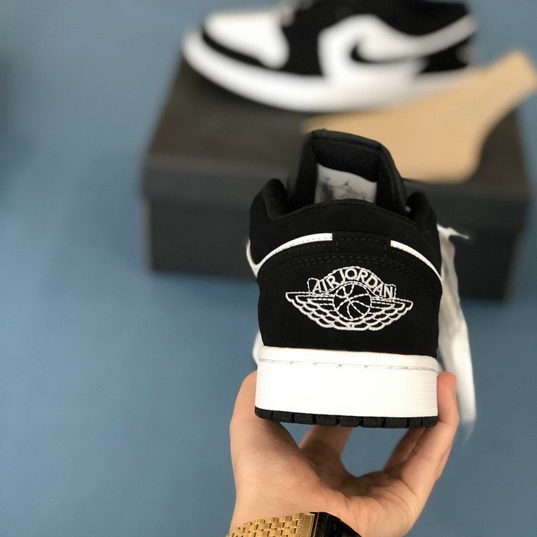 Giày jordan Cổ Cao Nam Nữ, Giày Sneaker JD1 Panda Đen Trắng Hàng Cao Cấp Full Box + Bill
