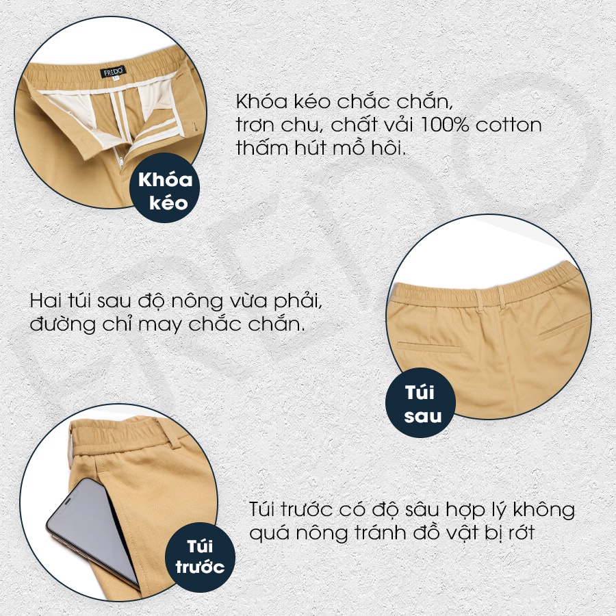 Quần Kaki Nam Ống Suông Cao Cấp Dáng Suông Vải Đẹp Công Sở FREDO Menswear