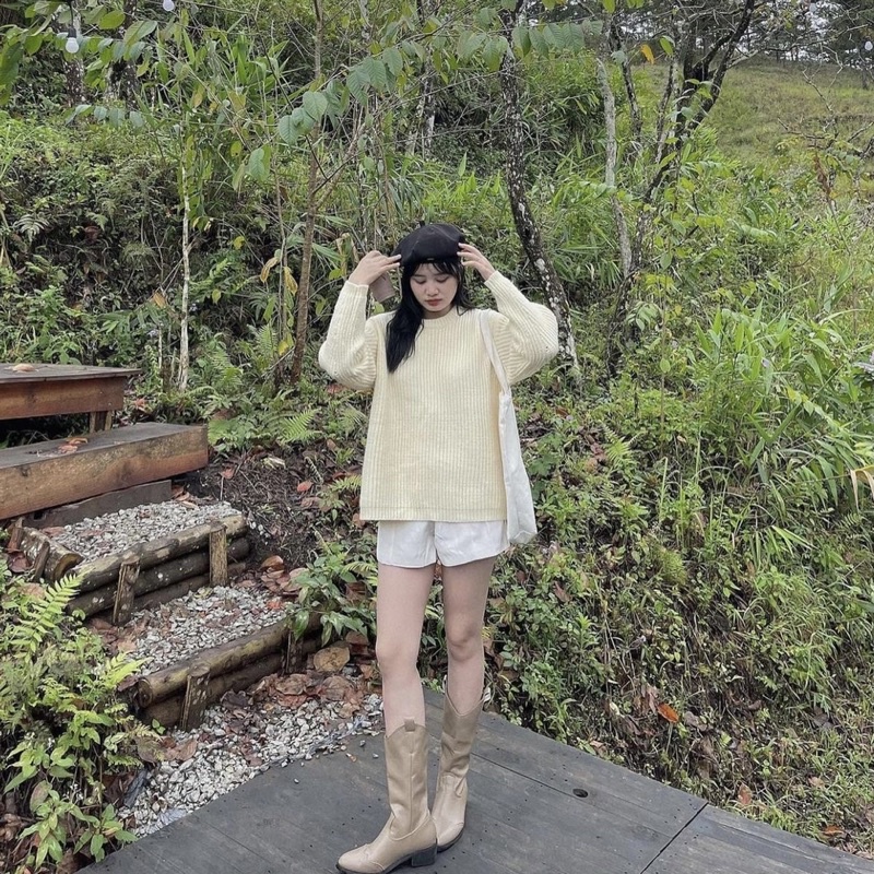 Áo len 1101 trơn màu