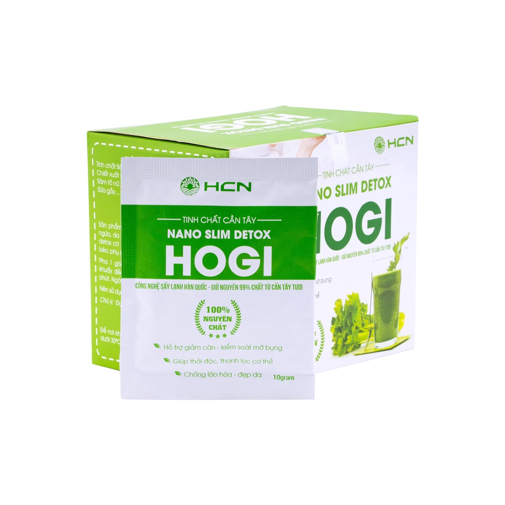 Bột Cần Tây Hogi Gold Cao Cấp Giúp Thanh Lọc Cơ Thể, Hỗ Trợ Giảm Cân Hộp 20 Gói