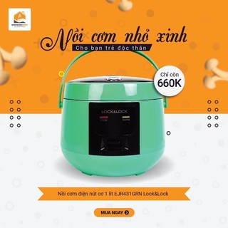 Nồi Cơm Điện Mini Lock&Lock 1L / Bear  - Chính Hãng Bảo Hành 12 Tháng