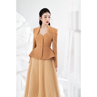 LAVIEM - Áo vest cổ vuông chiết eo Fioni