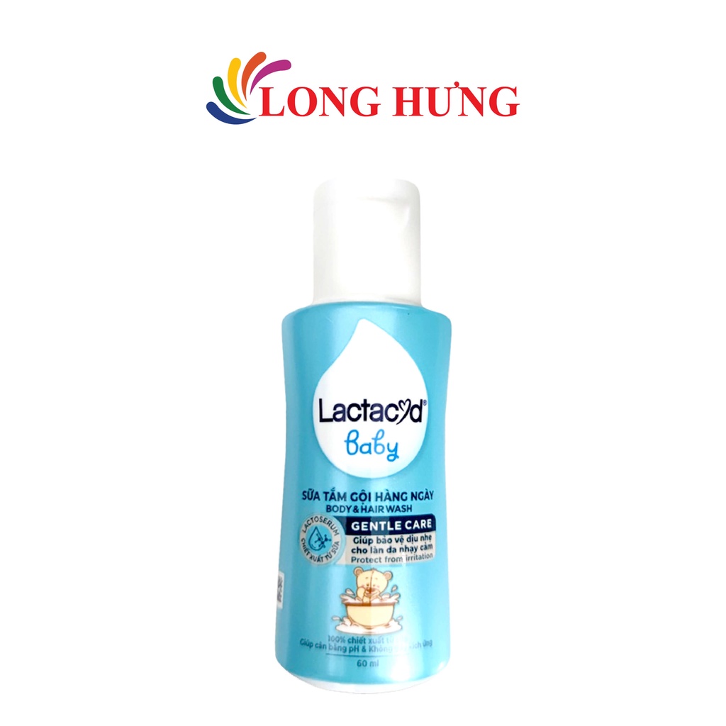 Sữa tắm gội cho bé Lactacyd Baby làm sạch dịu nhẹ