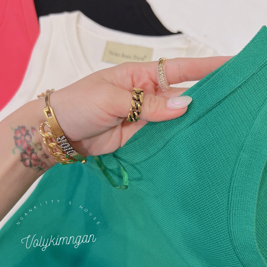 Áo croptop len tăm Valen TL w100