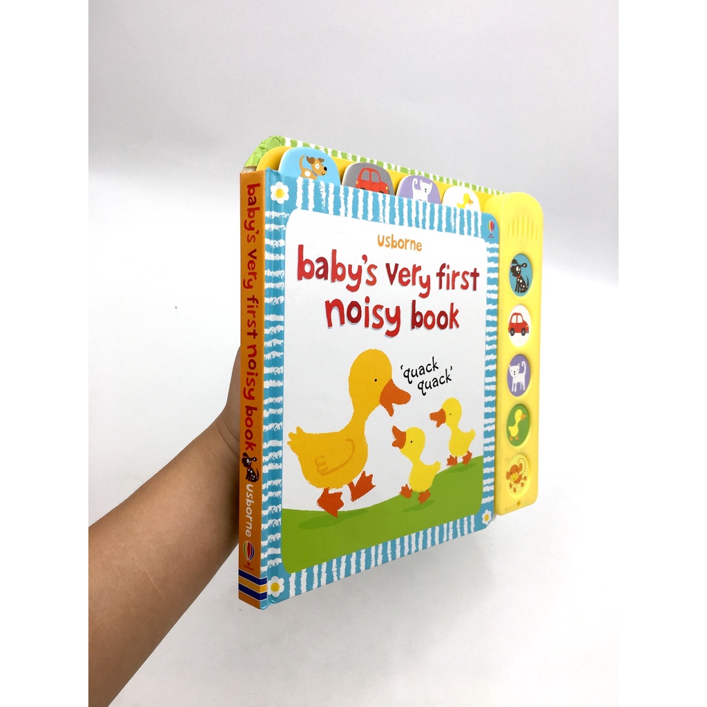 Sách Usborne - Baby's very first noisy book - âm thanh con vật, động vật dành cho bé