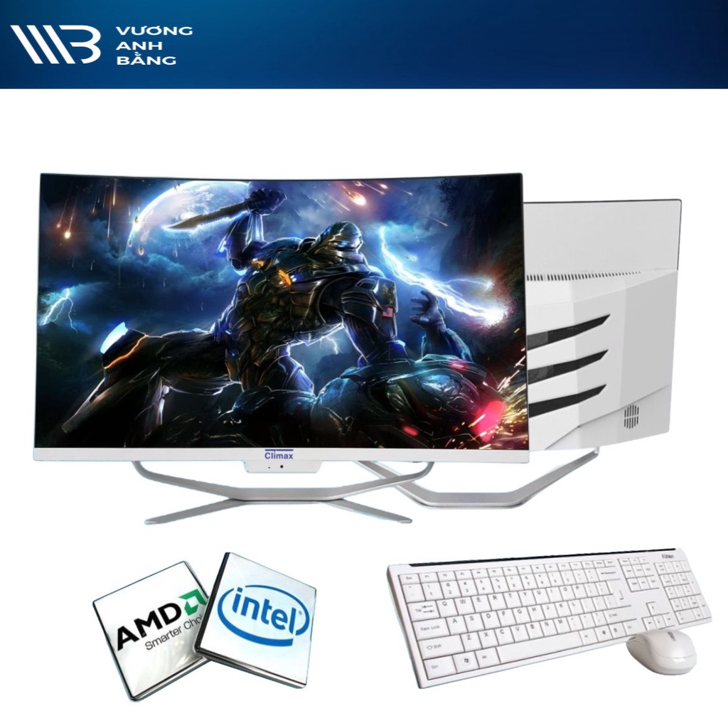 Máy tính để bàn All In One ClimaxCL-i78256D27-6G (LED 27in Cong siêu mỏng 1920x1080/I7 3.4Ghz/8G/SSD 256GB/Win 10)