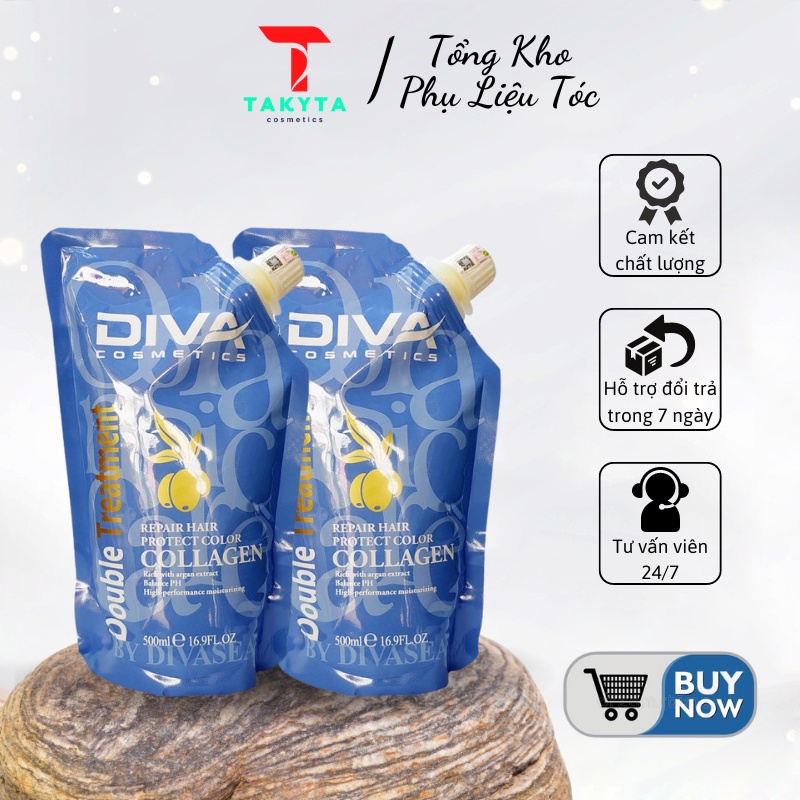 [Rẻ Vô Địch] KEM Ủ TÓC HẤP DẦU COLLAGEN DIVA 500ML