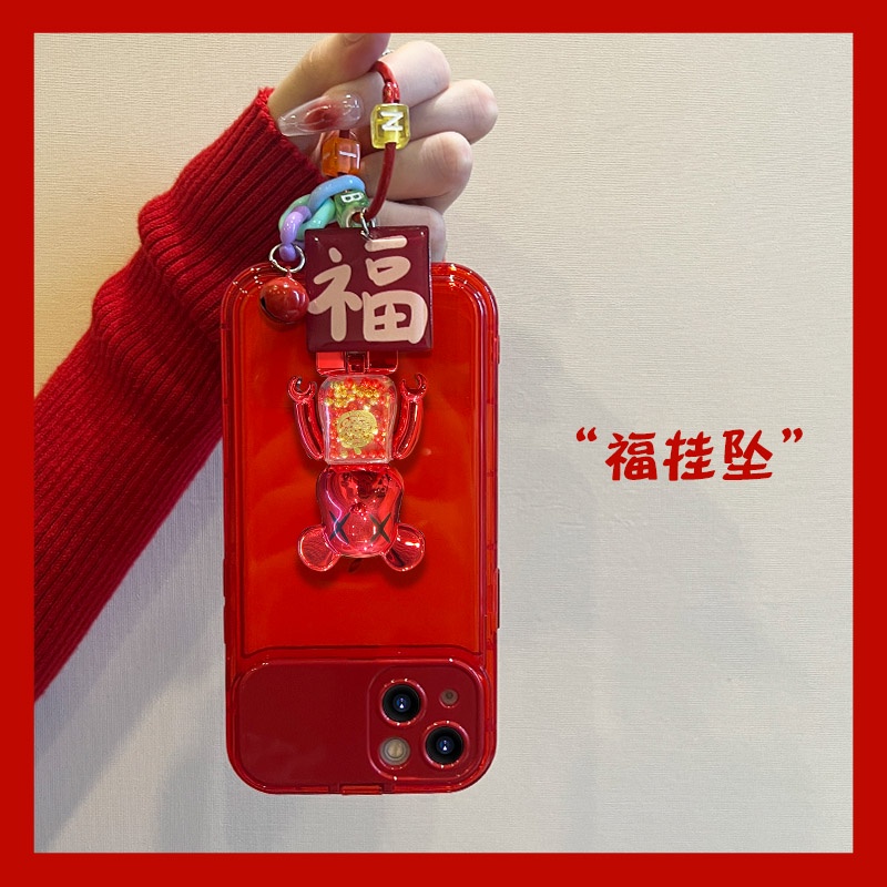 Ốp Điện Thoại Silicone Có Gương Hình Gấu Cho IPhone 14 13 Pro Max 12 11 Pro Max XS Max XR X XS 8 7 6 6SPlus