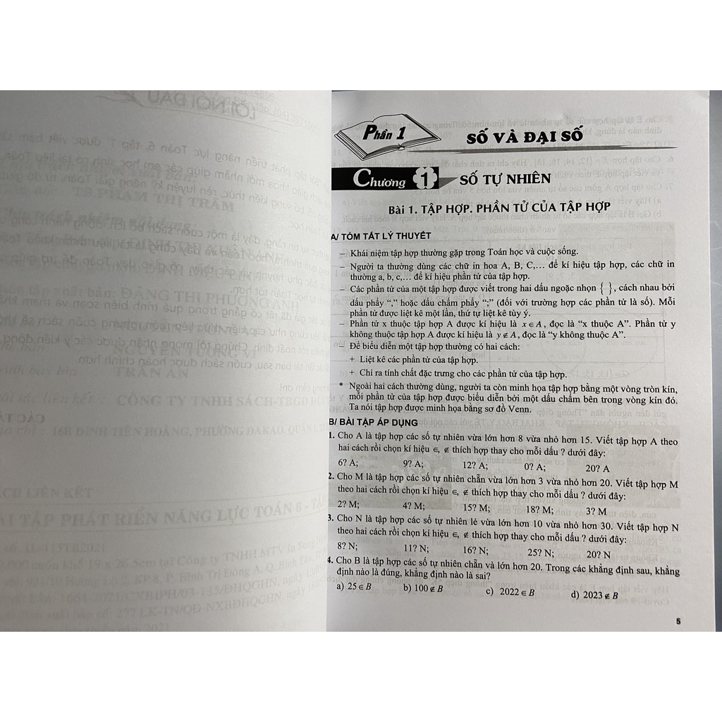 Sách - Combo Bài tập phát triển năng lực Toán 6