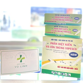 Phấn diệt kiến, gián, côn trùng Vipesco (Hộp 2 viên phấn)