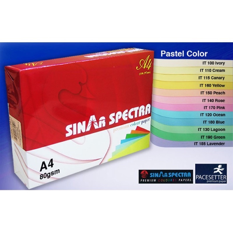 ( Xả hàng ) 1 ram giấy in A4 màu sinaspectra định lượng 80gsm hàng chuẩn công ty dày đẹp