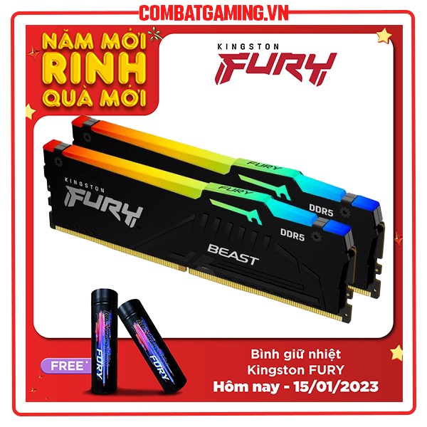 Ram Máy Tính Kingston Fury Beast RGB EXPO DDR5 16GB - 32GB Chính Hãng SPC/VS
