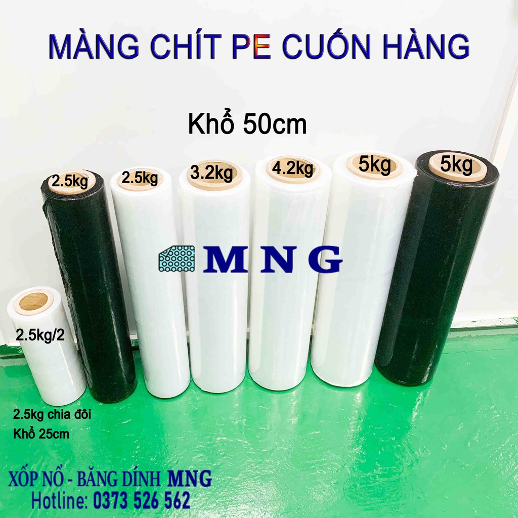 Màng chít, màng PE trắng trong bọc hàng