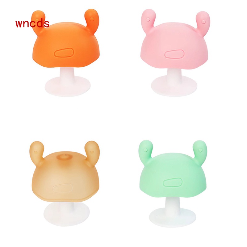 Đồ Chơi Gặm Nướu Hình Nấm Hoạt Hình Bằng Silicon Không BPA Cấp Thực Phẩm DIY Cho Bé