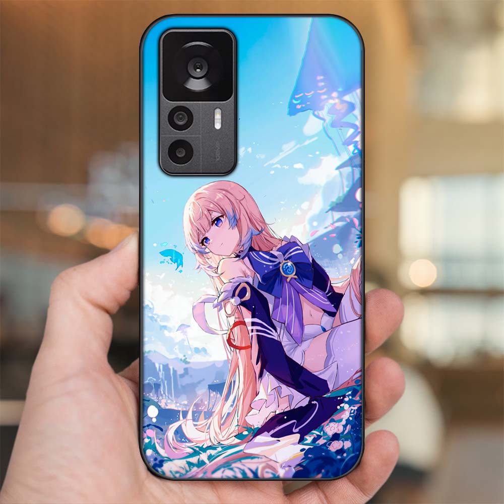 Ốp lưng Xiaomi 12T Pro viền đen in hình Sangonomiya Kokomi Genshin Impact