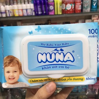 Khăn Ướt Em Bé NUNA Mở Nắp 100 miếng (không mùi)