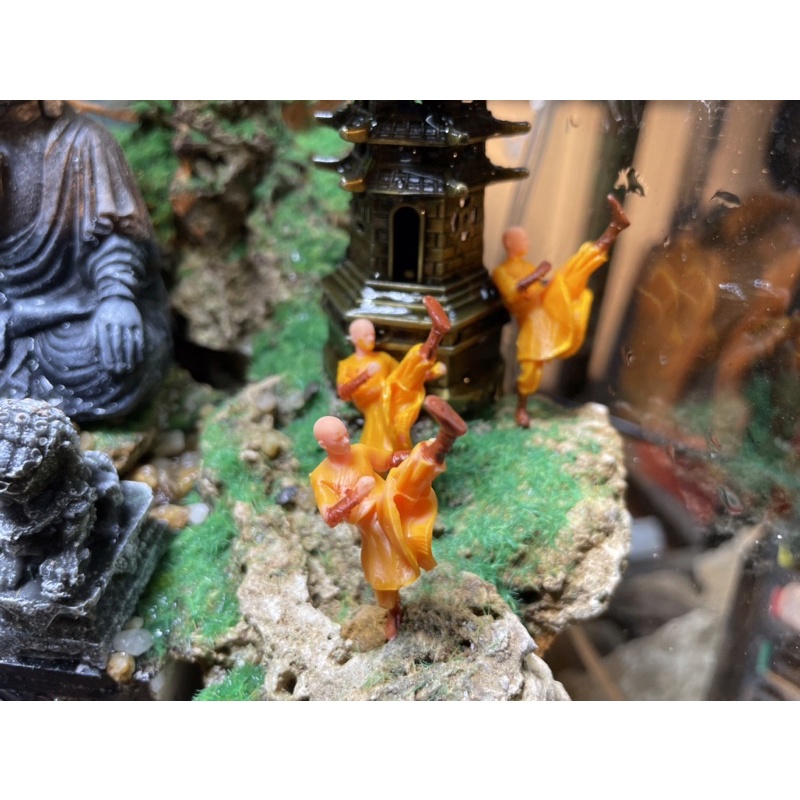 Tượng nhà sư mini in 3D sắc nét, trang trí tiểu cảnh, bán cạn, bonsai