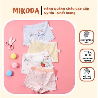 Quần Lót Bé Gái Tam Giác Chip Đùi Sét 4 Cái Chất Cotton Mềm Mịn Họa Tiết