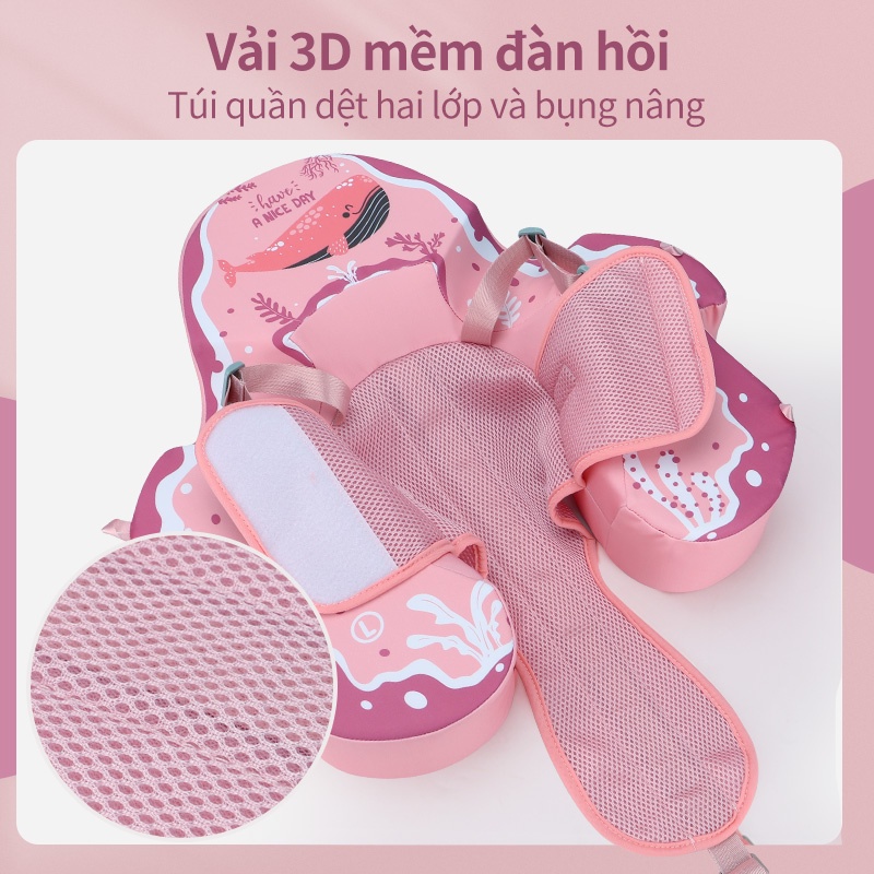Phao Bơi Bơm Hơi Có Mái Che Nắng Thiết Kế Dễ Thương Cho Bé