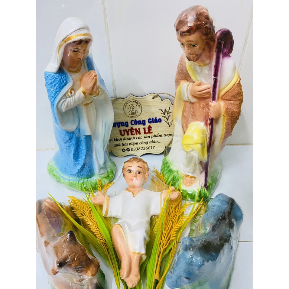 💥Giáng Sinh💥 Bộ Tượng Chúa Giáng Sinh thạch cao 30cm
