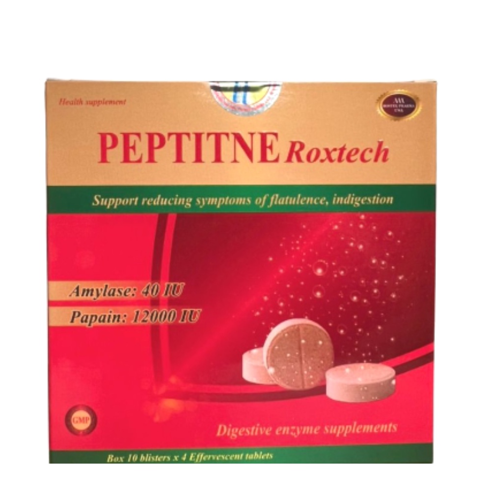 Viên sủi tiêu hóa giảm đầy hơi, chướng bụng, khó tiêu giảm rối loạn tiêu hóa - Hộp 10 Vỉ x 4 Viên