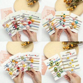 Sét 5 dây cột tóc trái bơ xinh xắn và nhiều hình xinh