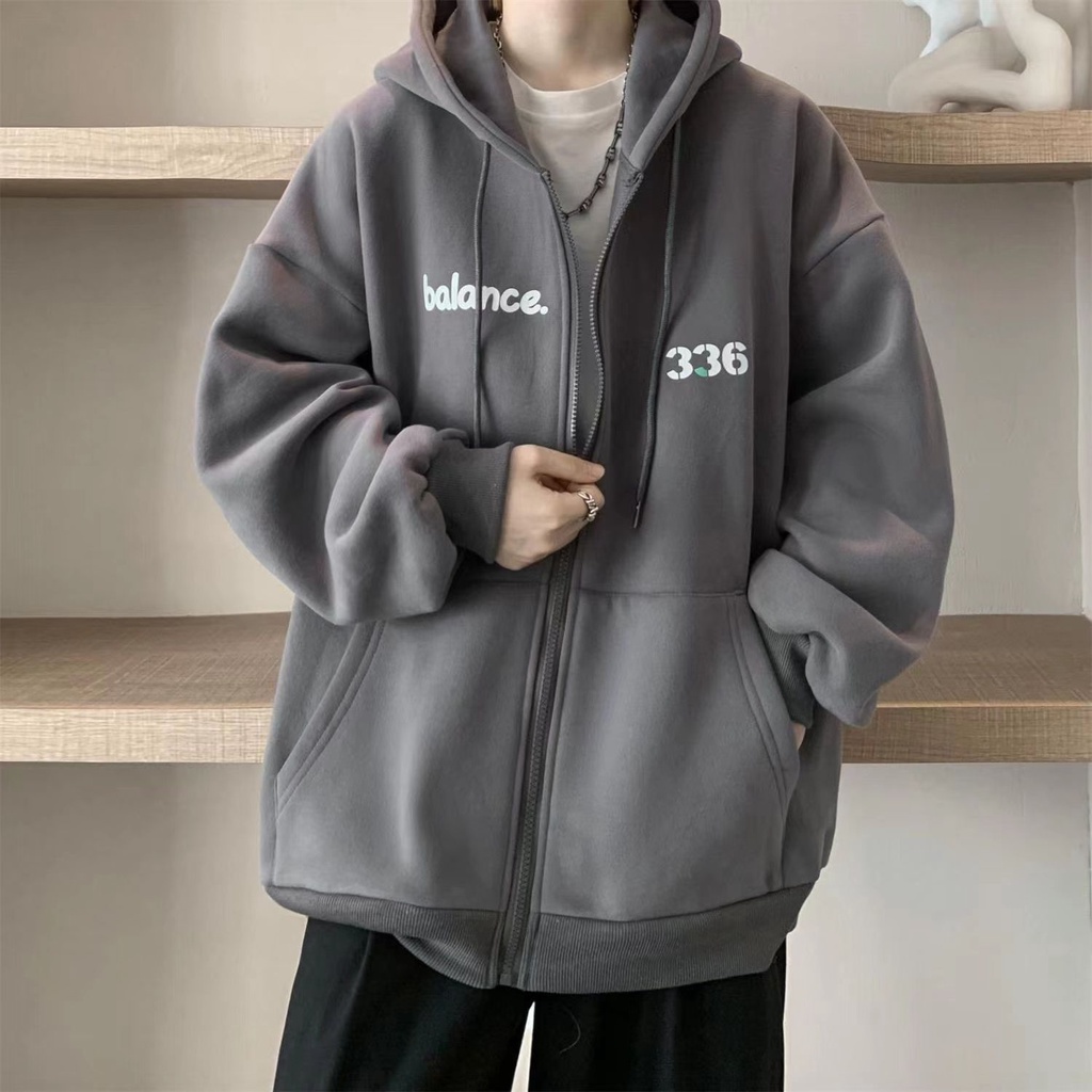 hoodie zip nam áo hoodie nam áo khoác hoodie nam hodie hoodie to hodie nam Áo Khoác Khóa Kéo Có Nón Trùm Dáng Rộng Thời Trang Mùa Thu Đông Dành Cho Nam