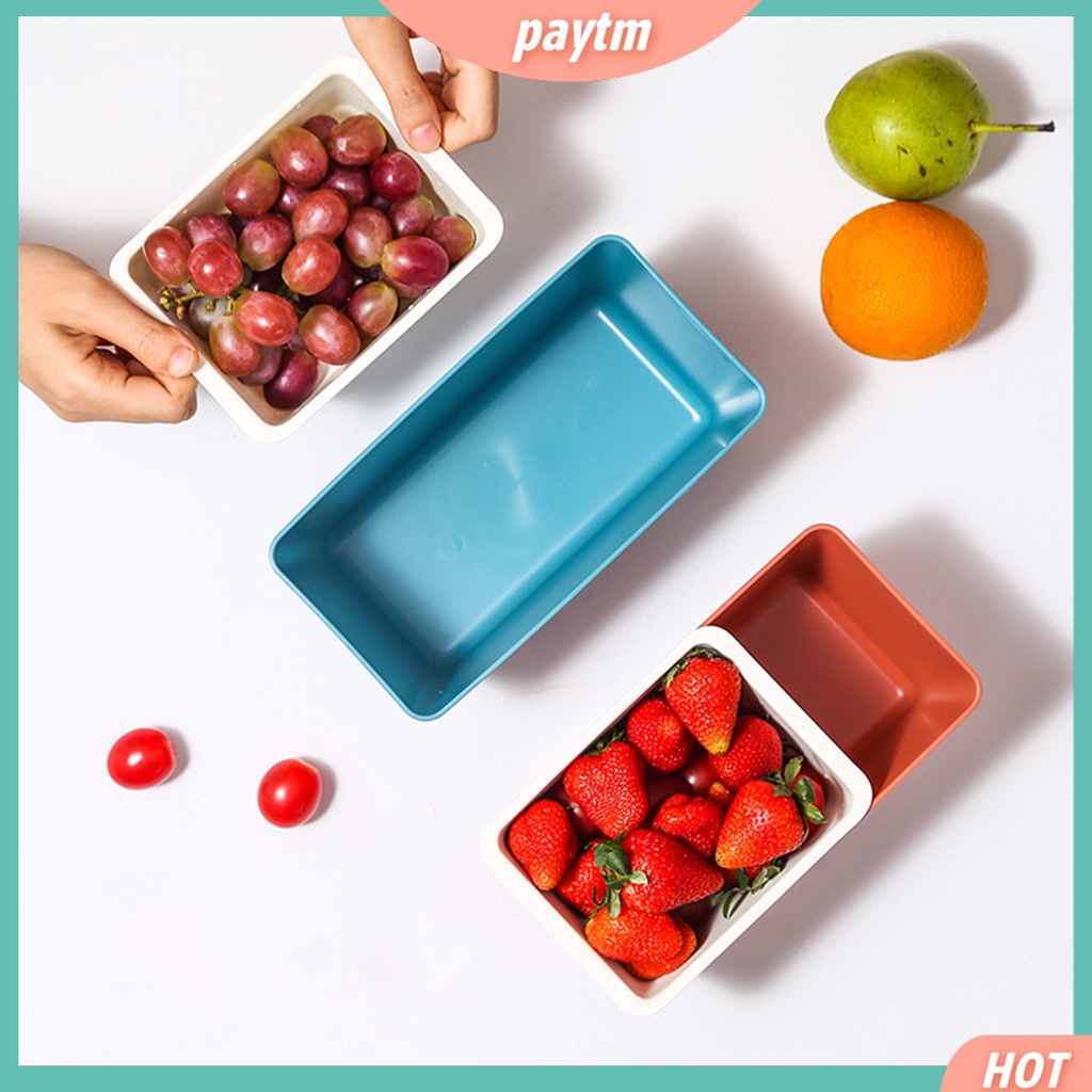 [PTM] Khay Đựng Đồ Ăn Vặt 2 Tầng Có Thể Tháo Rời Tiện Dụng