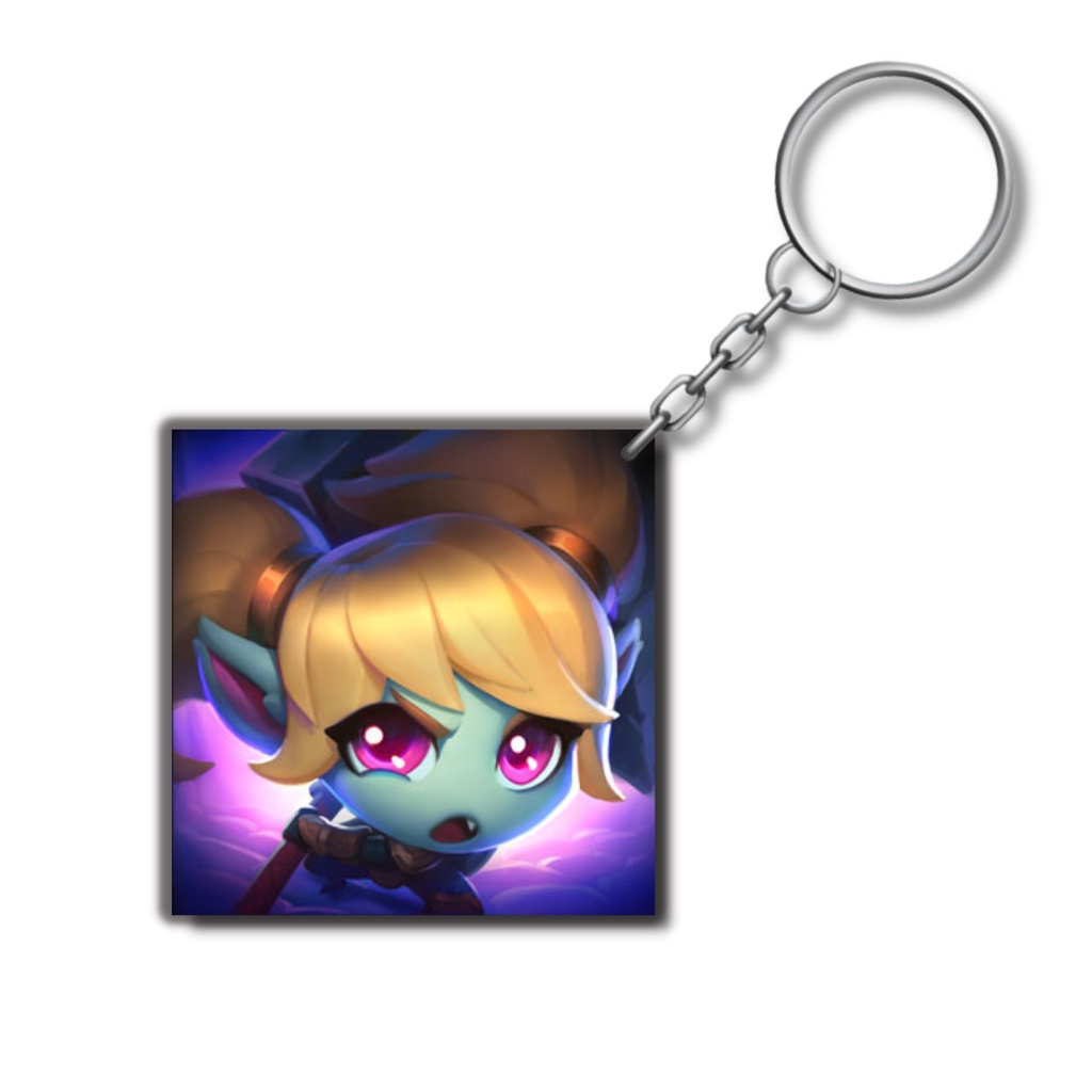 Móc Khoá LMHT Tướng Thuộc Thành Phố Bandle - Móc khoá Champie Liên Minh Huyền Thoại Mica in 2 mặt